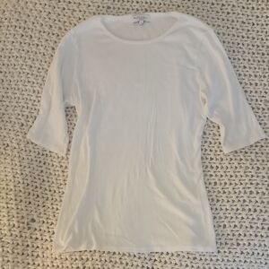Michael Stars Classic White 3/4 Sleeve Tara Tee